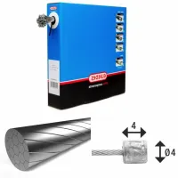 ELVEDES 1x19 Stainless N-nipple 4x4 Schaltzug 100 Einheiten ELVEDES 1x19 Stainless N-nipple 4x4 Schaltzug 100 Einheiten
