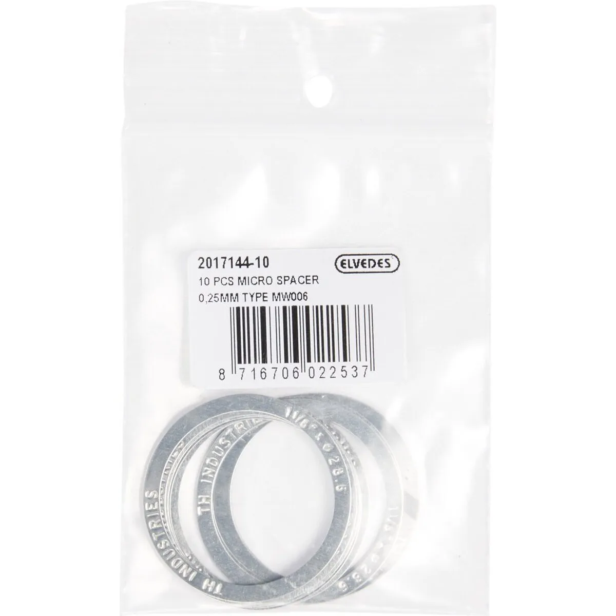 ELVEDES Abstandshalter Micro Spacer MV006 (x10) Unisex, silber, TU