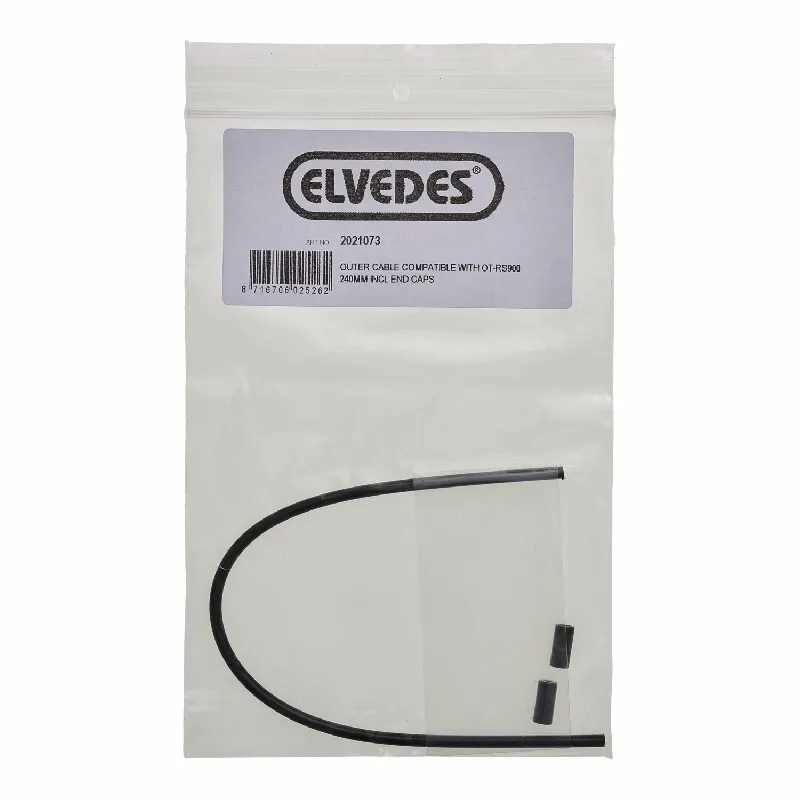 ELVEDES Bremsmantel + Ferrules Shimano SUPER Unisex, schwarz, 240mm