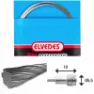 ELVEDES Bremszug 7x7 Edelstahldrähte ø1,5mm mit v-Nippel ø5,5x10 Unisex, silber, 2250mm