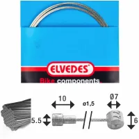 ELVEDES Bremszug 7x7 Edelstahldraht ø1,5mm V-Kopf ø5,5x10 und T-Nippel Unisex ELVEDES Bremszug 7x7 Edelstahldraht ø1,5mm V-Kopf ø5,5x10 und T-Nippel Unisex
