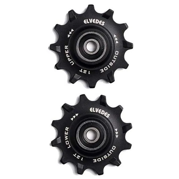 ELVEDES Cp2017101 2x12s Fahrrad-schaltröllchensatz, Black, One Size ELVEDES Cp2017101 2x12s Fahrrad-schaltröllchensatz, Black, One Size
