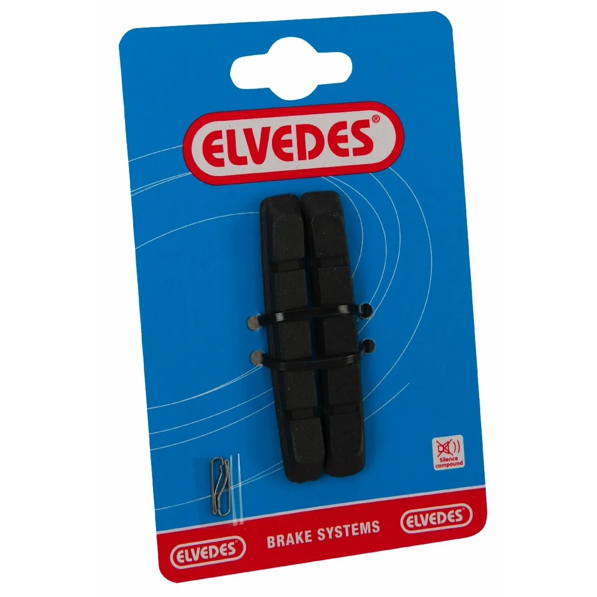ELVEDES Ein Paar Bremsbeläge ErEin Paar V-type Unisex, schwarz, 72mm