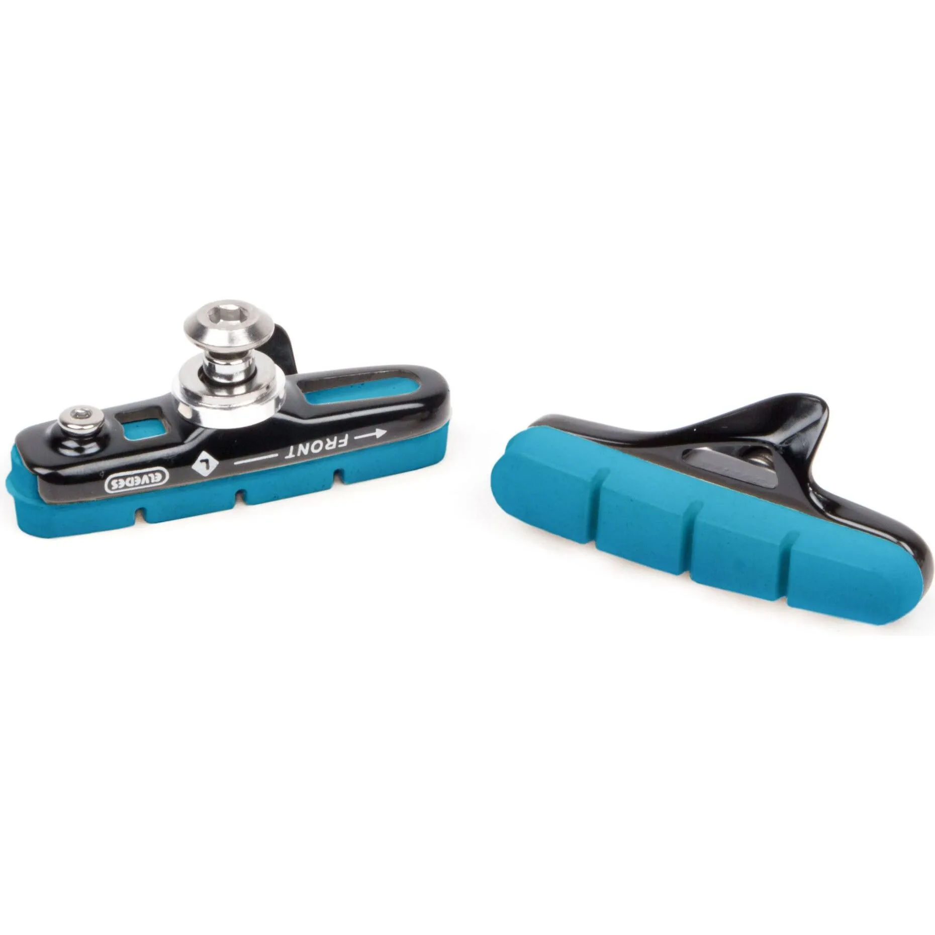 ELVEDES Ein Paar Bremsbeläge plus Alu-Ein Paar Bremsbeläge für Carbonfelgen Shimano Unisex, blau, 55mm