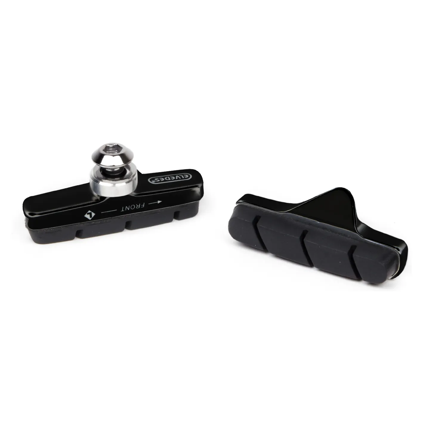 ELVEDES Ein Paar Bremsbeläge plus Tür Klötze Alu Campagno Unisex, schwarz, 55mm ELVEDES Ein Paar Bremsbeläge plus Tür Klötze Alu Campagno Unisex, schwarz, 55mm