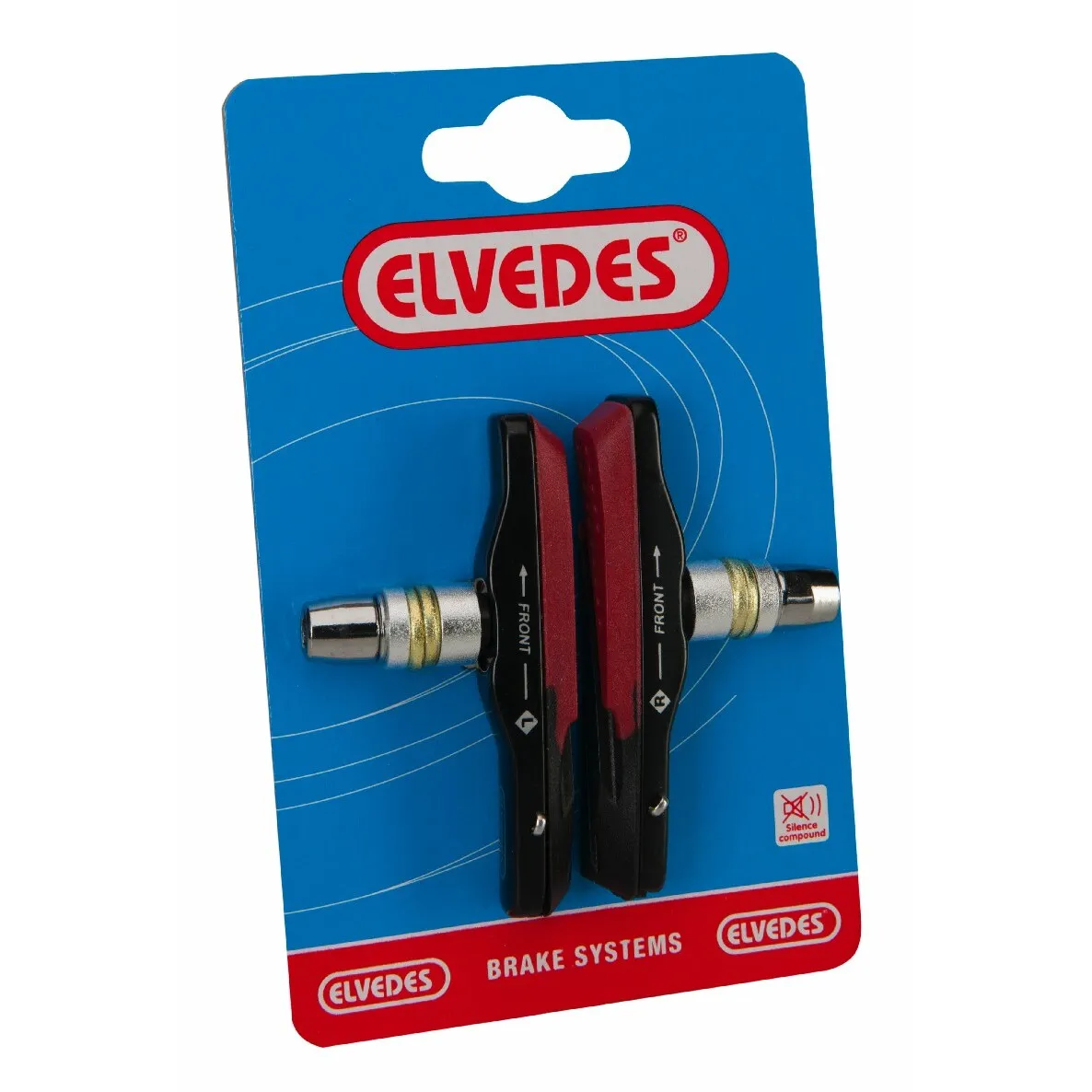 ELVEDES Ein Paar Bremsbeläge plus Türen Alu-Ein Paar Bremsbeläge für nasse Bedingungen V-type Unisex, schwarz, 72mm ELVEDES Ein Paar Bremsbeläge plus Türen Alu-Ein Paar Bremsbeläge für nasse Bedingungen V-type Unisex, schwarz, 72mm