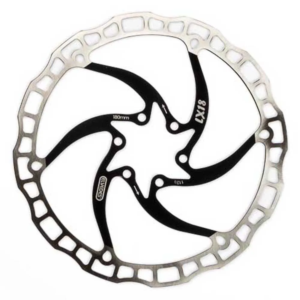 ELVEDES Lx18 Bremsscheibe, Black, 180mm ELVEDES Lx18 Bremsscheibe, Black, 180mm