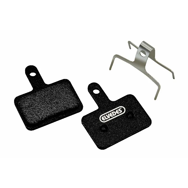 ELVEDES Paar Fahrradbremsbeläge Metall/Carbon Shimano BR-M375, M415-M495, M51, M525 Unisex, schwarz, TU