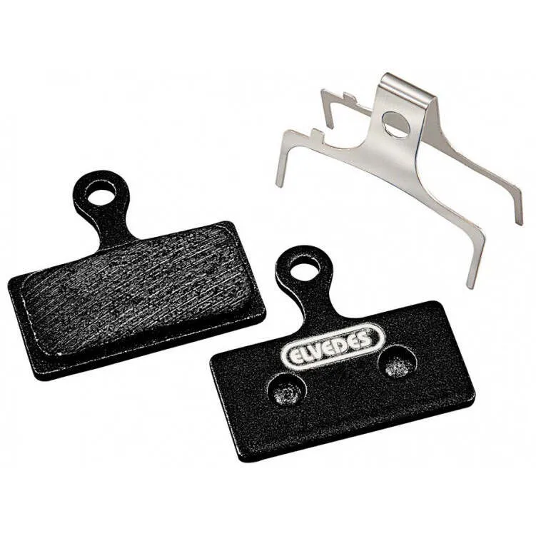 ELVEDES Paar Fahrradbremsbeläge Metall/Carbon Shimano BRM666, BRM785, BRM985 Unisex, schwarz, TU