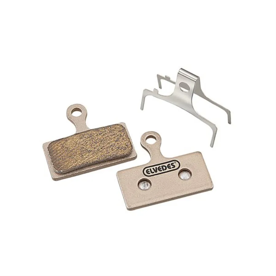 ELVEDES Paar metallischer Fahrradbremsbeläge Shimano BRM666, BRM785, BRM985 Unisex, beige, TU