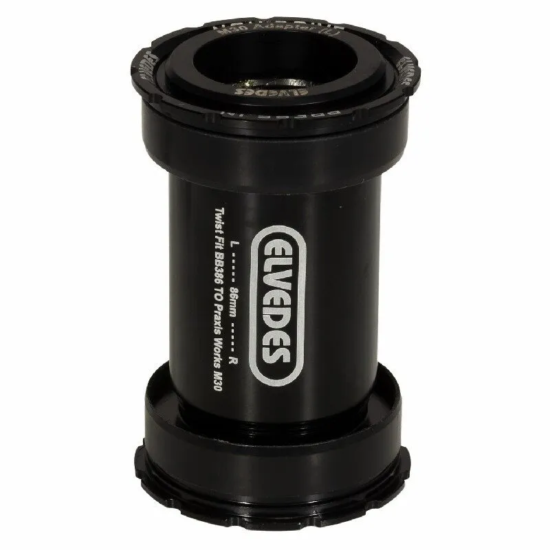 ELVEDES Praxis Bb386 Lagerschalen, Black, 86mm ELVEDES Praxis Bb386 Lagerschalen, Black, 86mm