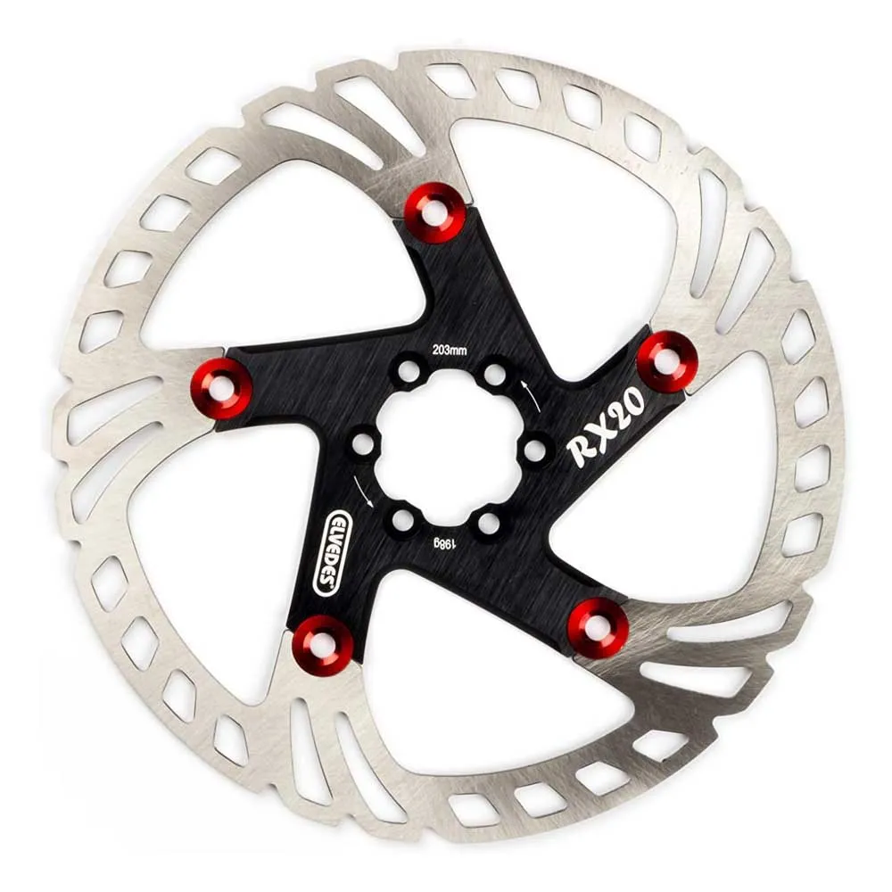 ELVEDES Rx20 6b Bremsscheibe, Black / red / silver, 203mm ELVEDES Rx20 6b Bremsscheibe, Black / red / silver, 203mm