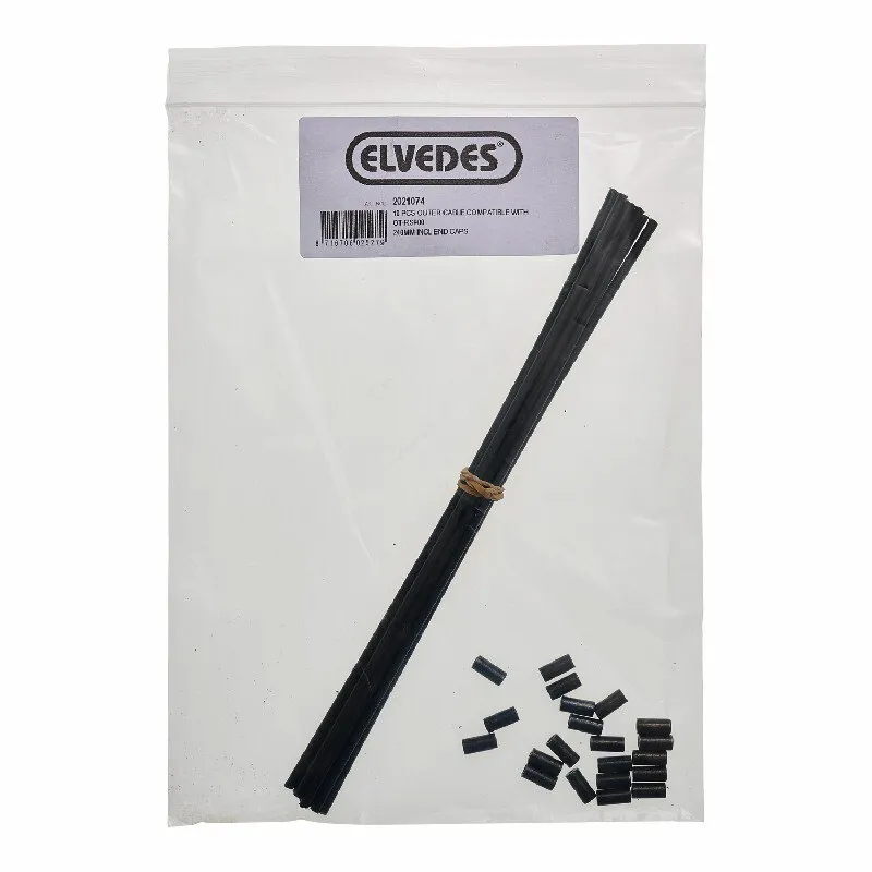 ELVEDES Super Flex Schaltzugummantelung 10 Einheiten, Black, 240mm ELVEDES Super Flex Schaltzugummantelung 10 Einheiten, Black, 240mm