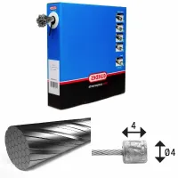 ELVEDES Übertragungsleitungen 49 Drähte Edelstahl Slick Ø1,1mm Kopf N Ø4,5x4,5 (x50) Unisex