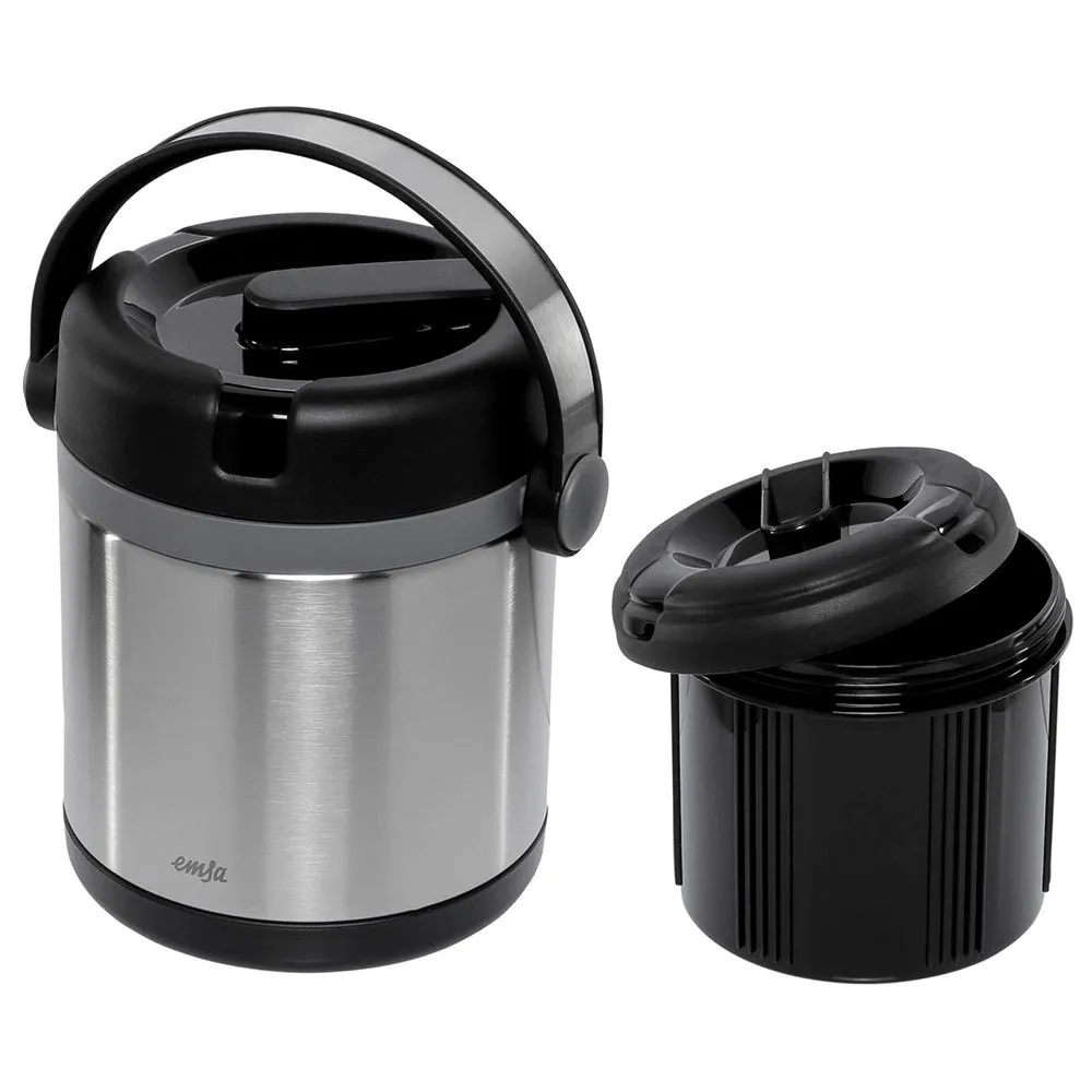 Emsa 509244 1.2l Thermosflasche, Silver / black, One Size Emsa 509244 1.2l Thermosflasche, Silver / black, One Size