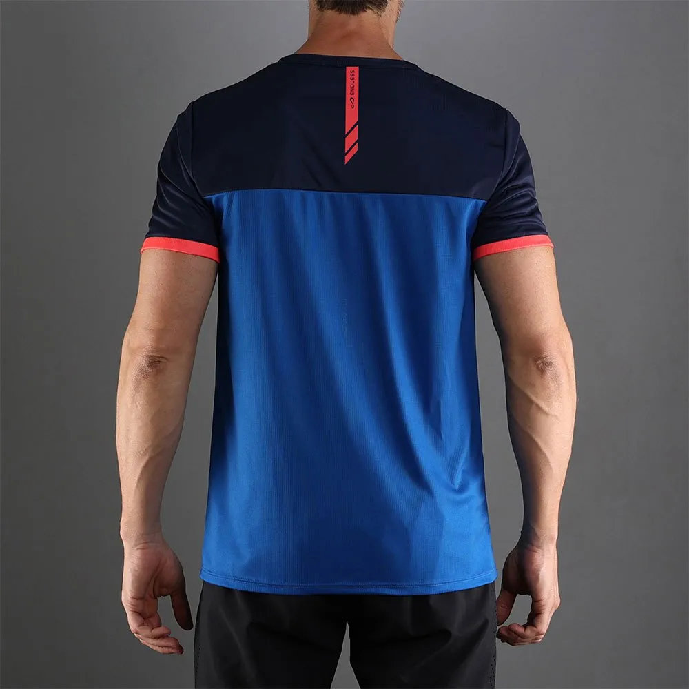 Endless Alpha Kurzarm-t-shirt male, Blue rubi