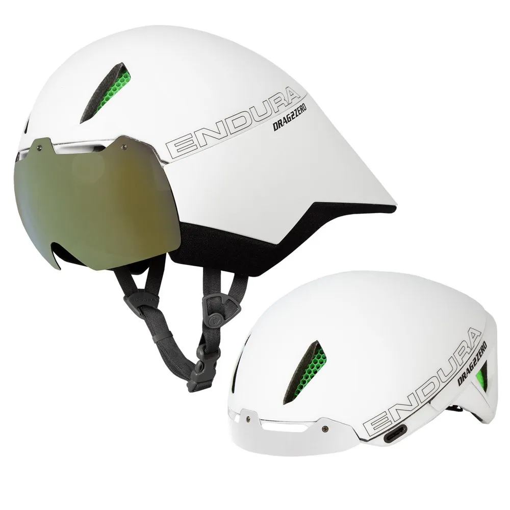 Endura Drag2zero Aeroswitch Helm, White Endura Drag2zero Aeroswitch Helm, White