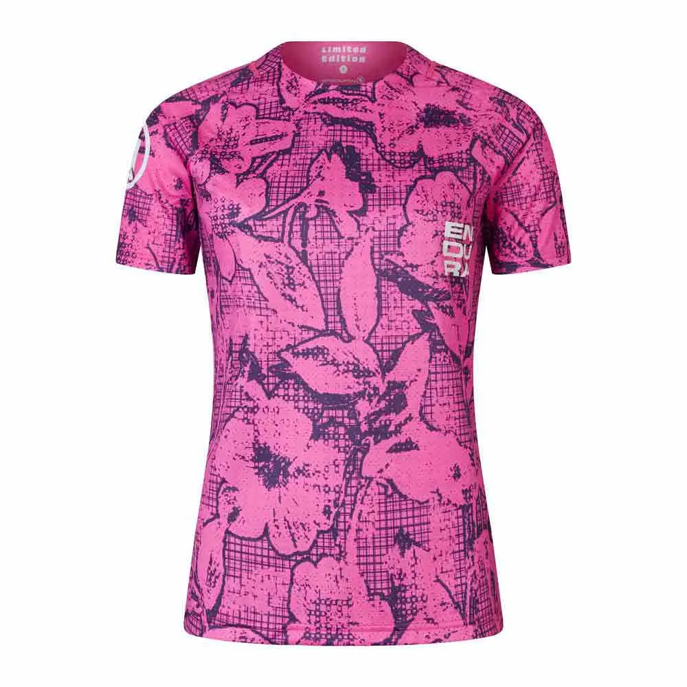 Endura Grid Floral Ltd Kurzarm Enduro Trikot, Pink pop Endura Grid Floral Ltd Kurzarm Enduro Trikot, Pink pop