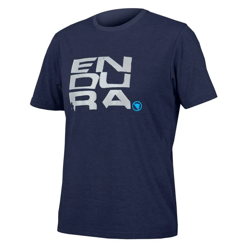 Endura One Clan Organic Stacked Kurzarm-t-shirt, Ink blue, S Endura One Clan Organic Stacked Kurzarm-t-shirt, Ink blue, S