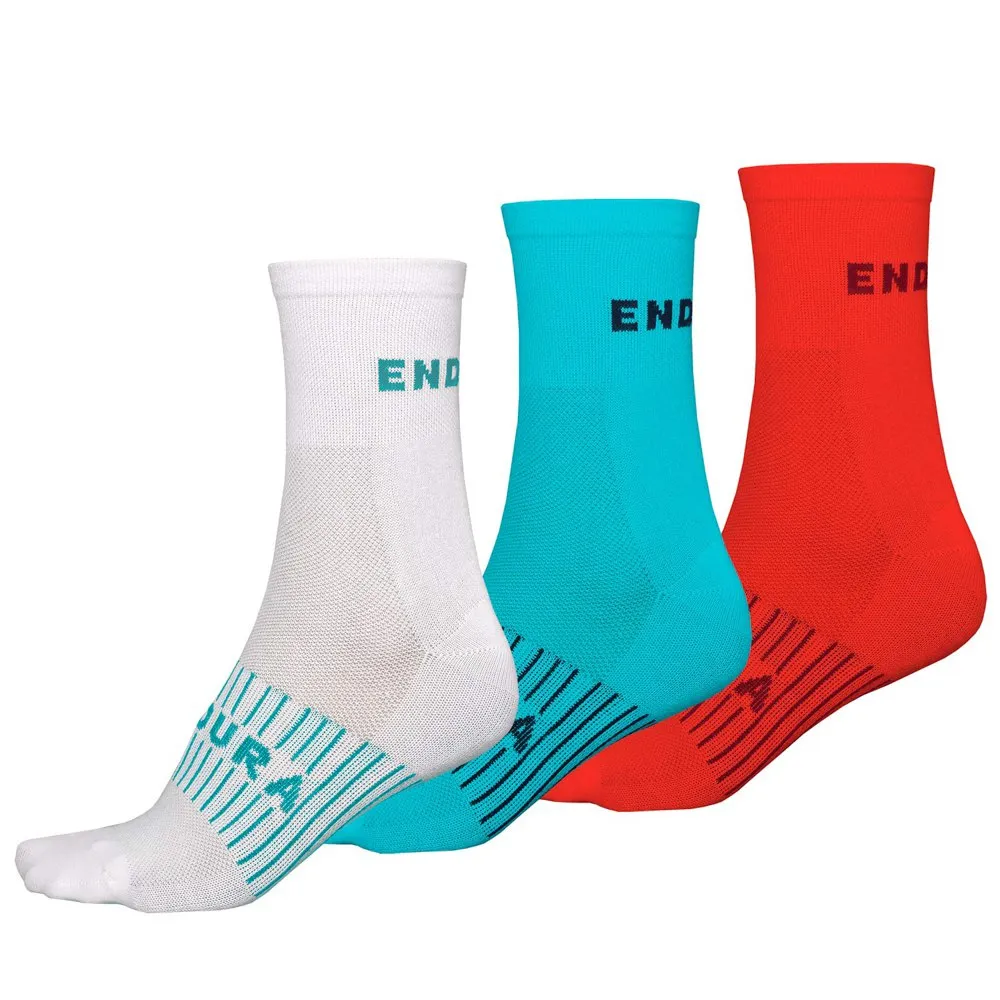 Endura Stripe Coolmax® Race Socken 3 Paare Endura Stripe Coolmax® Race Socken 3 Paare