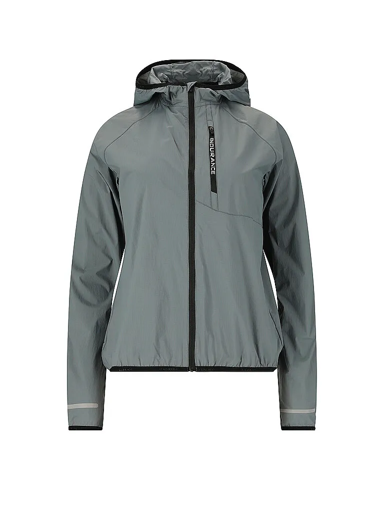 Endurance Damen Windjacke Dorit Hoodie, Grau