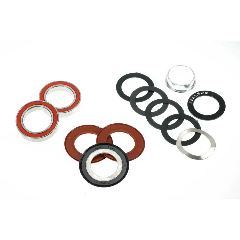 Enduro Bearings Bkc-0344 Bb90/95 Shimano Hollowtech Ii Ceramic Hybrid Tretlager, Silver / red, One Size Enduro Bearings Bkc-0344 Bb90/95 Shimano Hollowtech Ii Ceramic Hybrid Tretlager, Silver / red, One Size