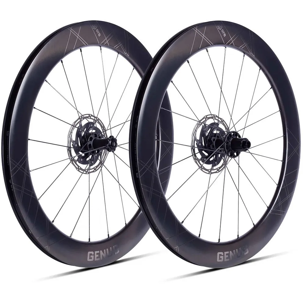 Ere Research Genus Ii Ae 65 Disc Tubeless Rennrad Laufradsatz, Black / black, 12 x 100 / 12 x 142mm, Shimano/Sram HG Ere Research Genus Ii Ae 65 Disc Tubeless Rennrad Laufradsatz, Black / black, 12 x 100 / 12 x 142mm, Shimano/Sram HG