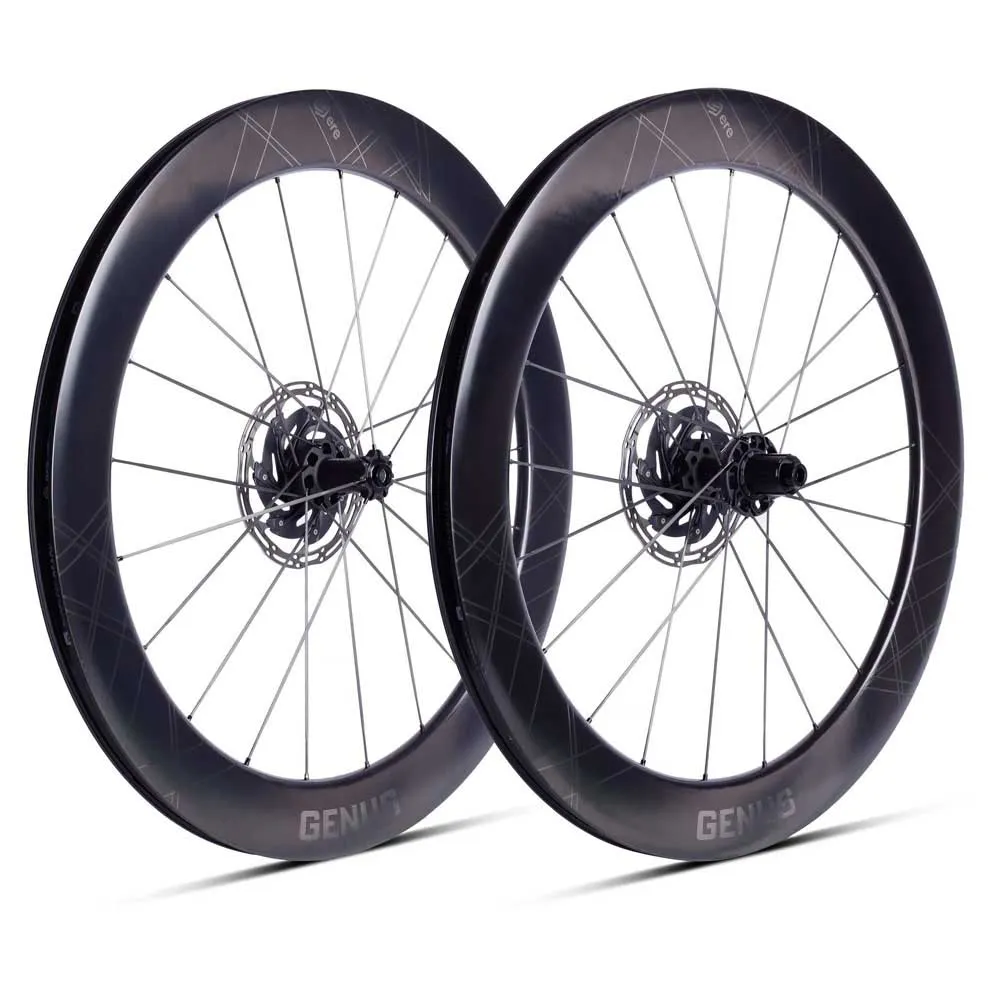 Ere Research Genus Ii Ae 65-r Disc Tubeless Rennrad Laufradsatz, Black / black, 12x 100/12 x 142mm, Sram XDR Ere Research Genus Ii Ae 65-r Disc Tubeless Rennrad Laufradsatz, Black / black, 12x 100/12 x 142mm, Sram XDR
