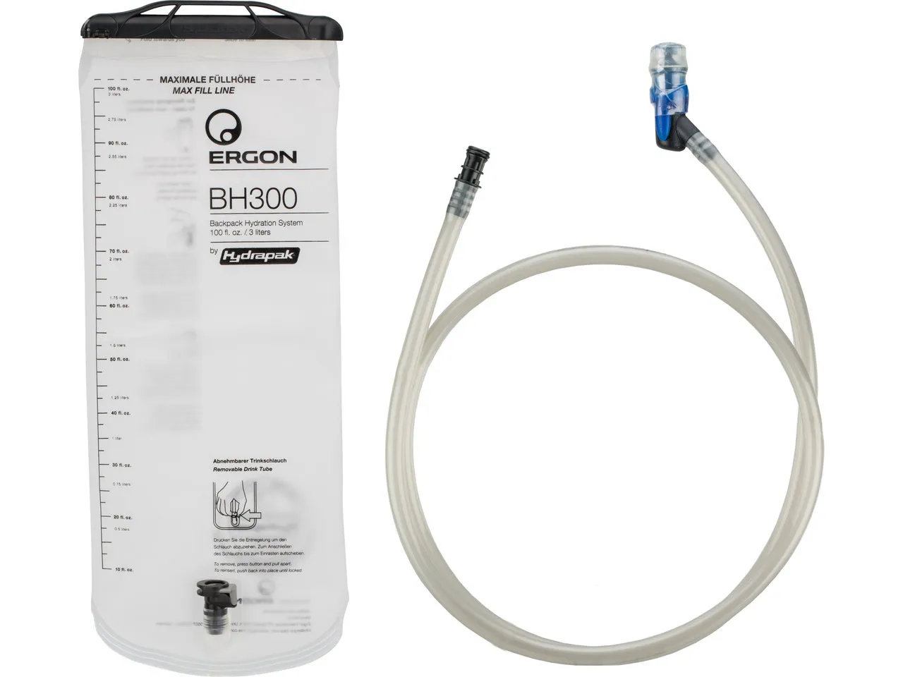 Ergon BH300 HydraPak Trinkblase, Weiß, 3L