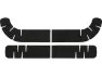 Ergon BT OrthoCell Pad Set für Dropbar Lenker, Schwarz, one_size