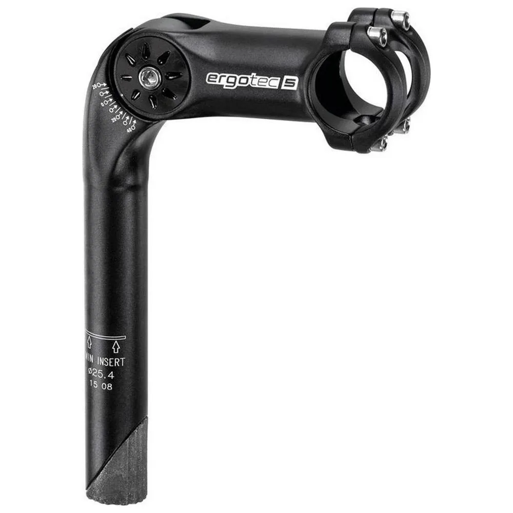 Ergotec Octopus Xl 31.8/25.4 Mm Verstellbarer Vorbau, Black, 100mm, -20º - 40º