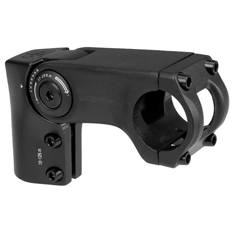 Ergotec Sepia A-head 50 28.6-31.8 Mm Verstellbarer Vorbau, Black, 110mm, 0º - 60º