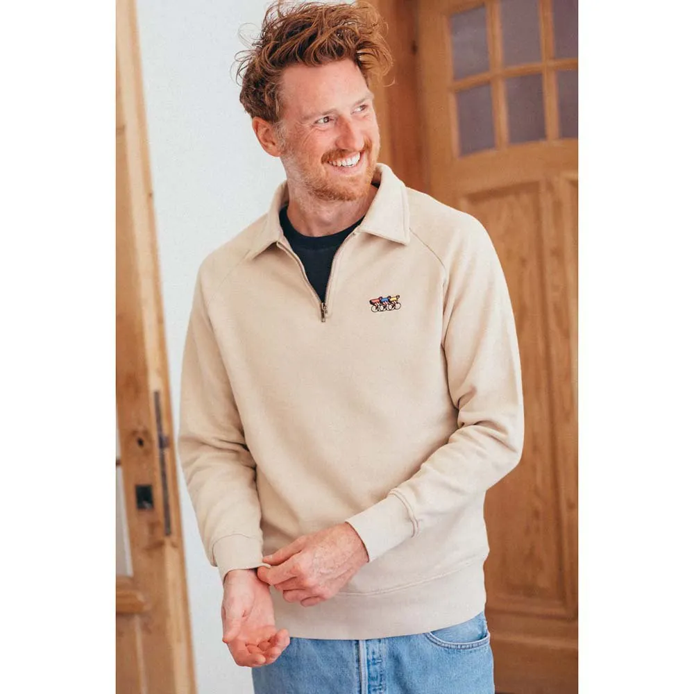 Erstwhile Waaier Halbreißverschluss-sweatshirt, Sand, S Erstwhile Waaier Halbreißverschluss-sweatshirt, Sand, S