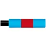ESI Grips Chunky Custom Griffe, Aqua / red / aqua, 130 / 130mm