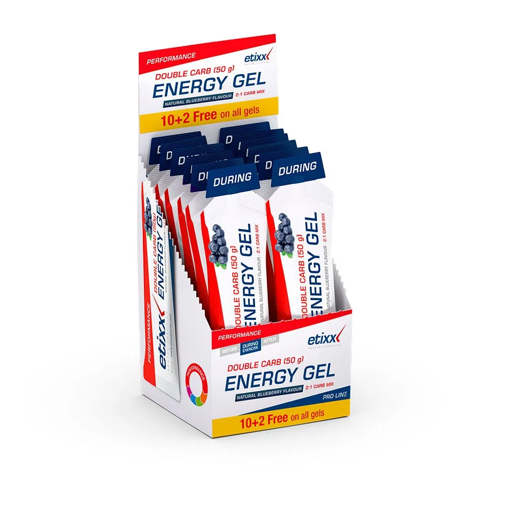 Etixx Double Carb Energy Proline Schachtel Mit Energiegelen Blaubeere 60ml 12 Einheiten, Multicolor, One Size Etixx Double Carb Energy Proline Schachtel Mit Energiegelen Blaubeere 60ml 12 Einheiten, Multicolor, One Size