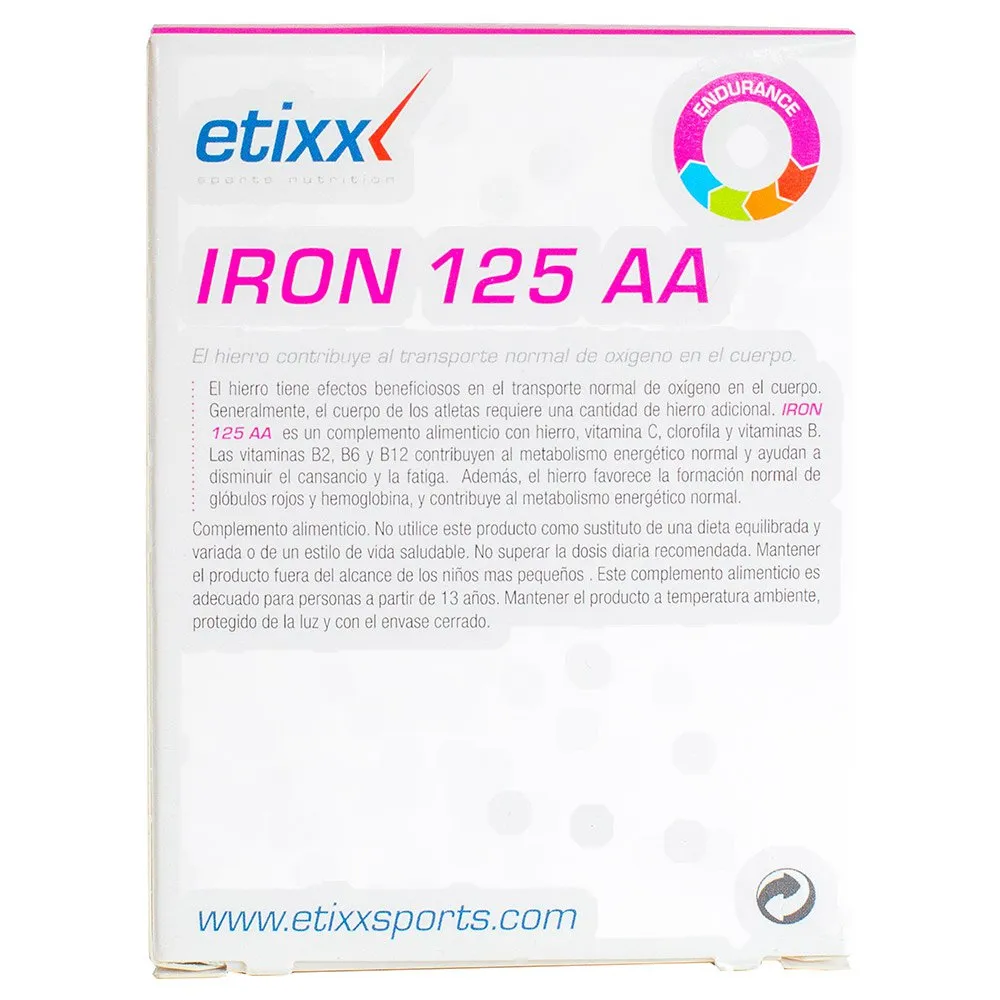 Etixx Iron 125 Aa Tablettenbox Neutraler Geschmack 30 Einheiten, One size Etixx Iron 125 Aa Tablettenbox Neutraler Geschmack 30 Einheiten, One size