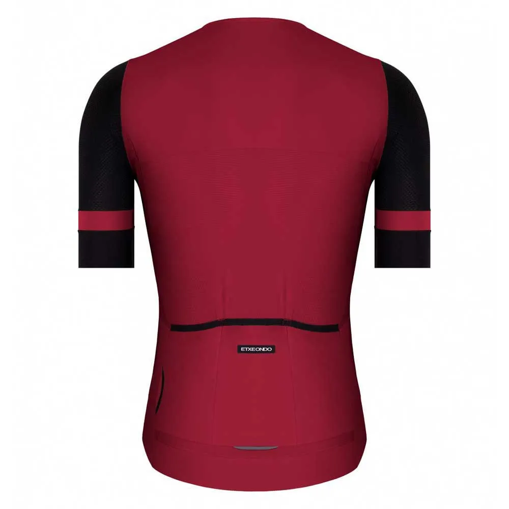 Etxeondo Mendi 1.0 Kurzarm-radtrikot, Maroon / black Etxeondo Mendi 1.0 Kurzarm-radtrikot, Maroon / black