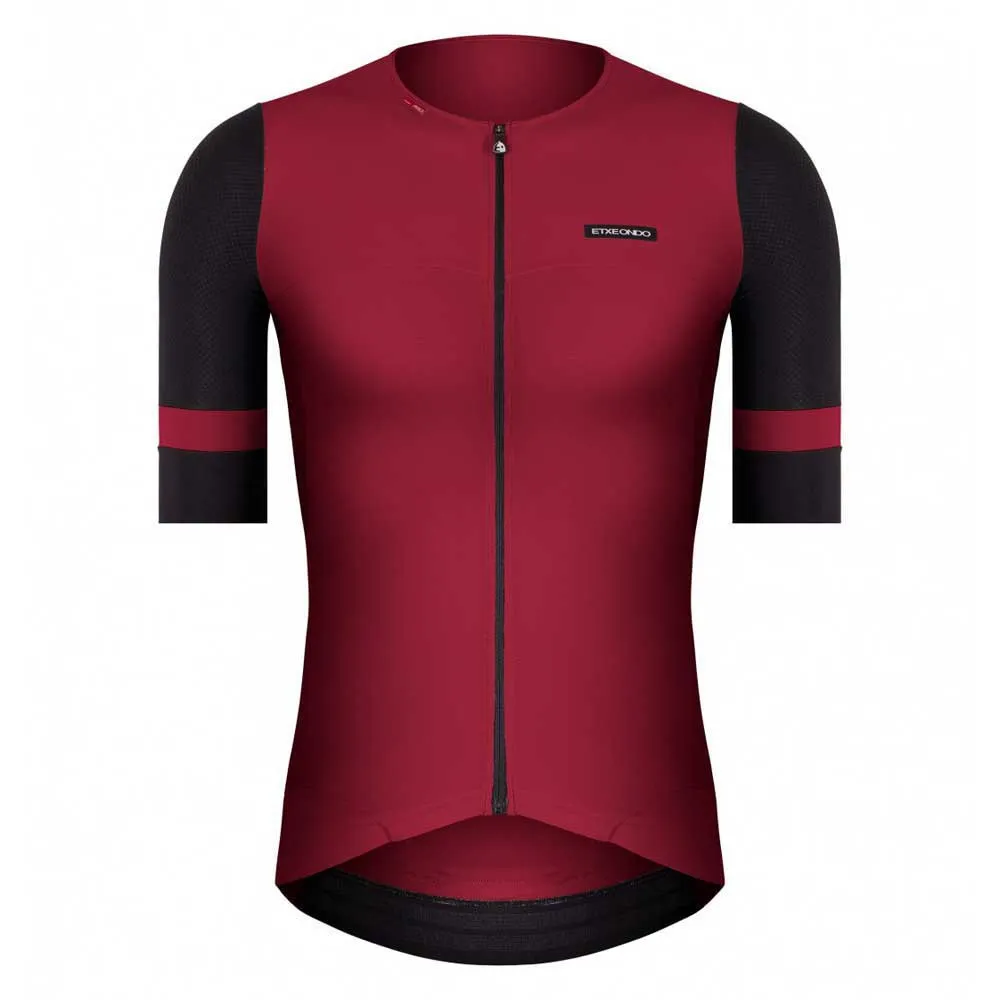 Etxeondo Mendi 1.0 Kurzarm-radtrikot, Maroon / black Etxeondo Mendi 1.0 Kurzarm-radtrikot, Maroon / black