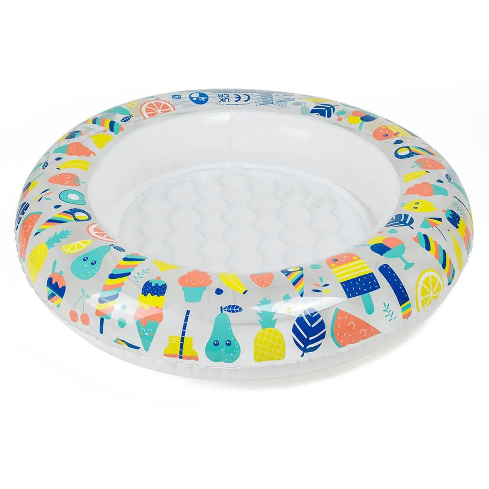 Eurekakids Aufblasbarer Babypool Mit Sonnenschirm-hallo Sommer, Multicolor, One Size Eurekakids Aufblasbarer Babypool Mit Sonnenschirm-hallo Sommer, Multicolor, One Size