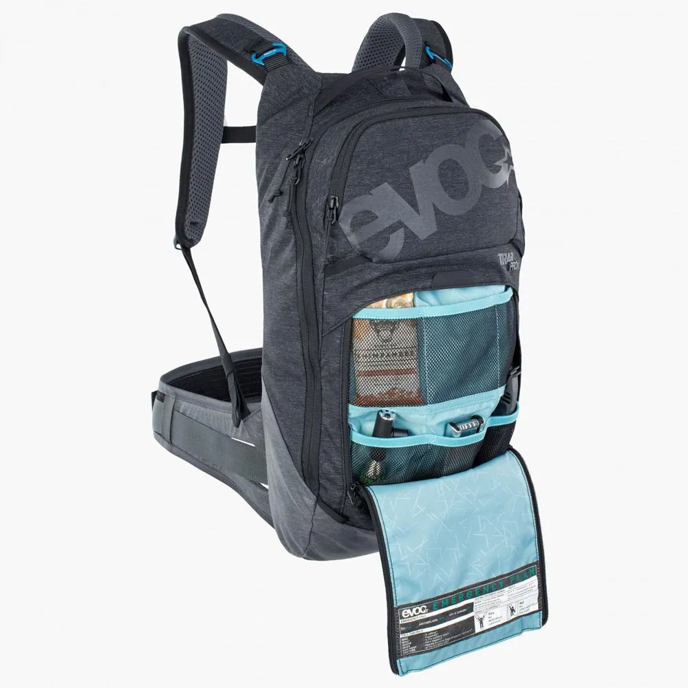 EVOC Trail Pro Rucksack 10l, Black / grey, S/M