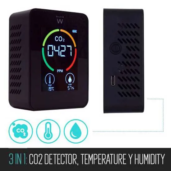 Ewent Ew2420 Luftqualitätsmessgerät, Black, One Size Ewent Ew2420 Luftqualitätsmessgerät, Black, One Size