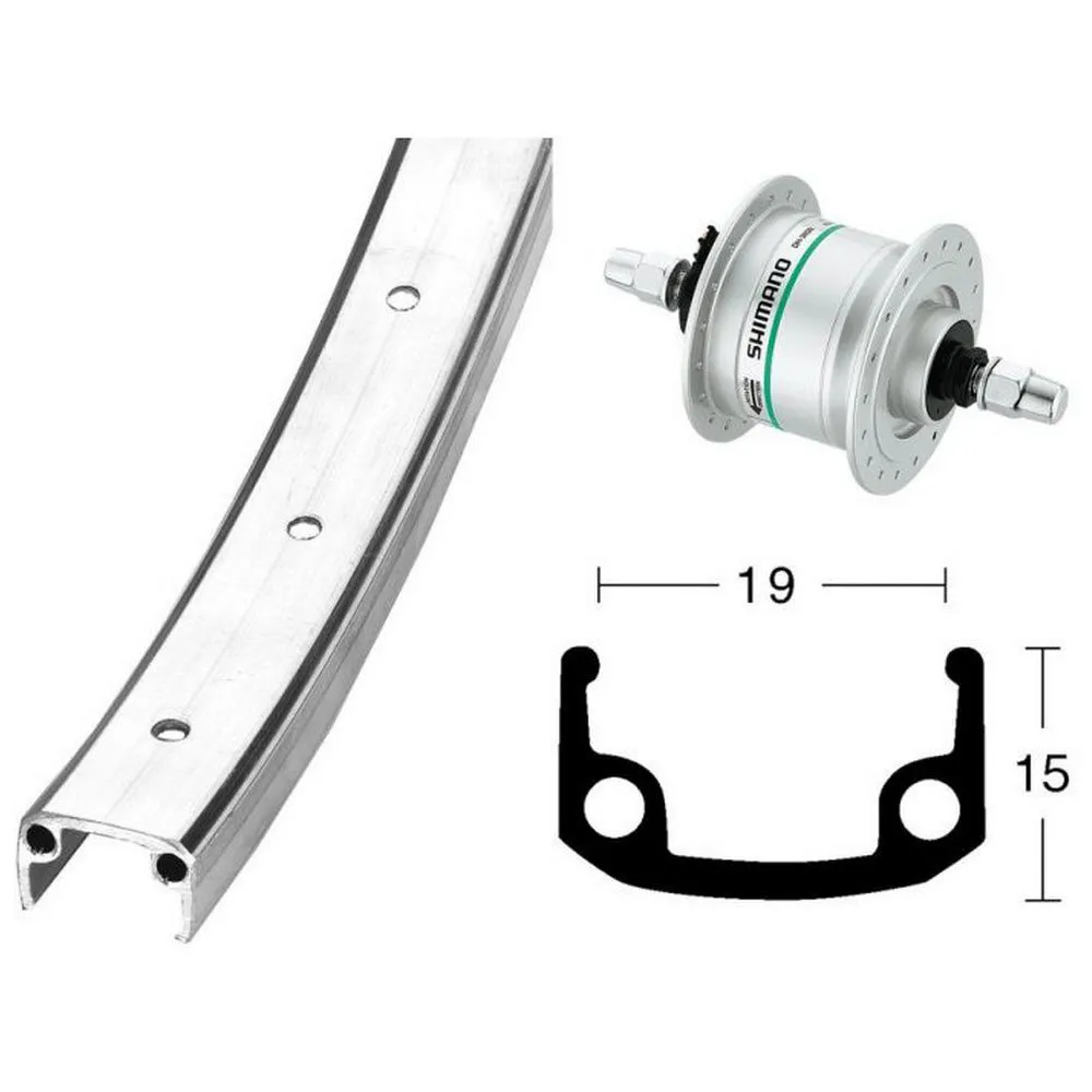 Exal Aluminium Wheel Dynamo Shimano Dh3n31 Vorderrad, Silver, 9 x 100mm Exal Aluminium Wheel Dynamo Shimano Dh3n31 Vorderrad, Silver, 9 x 100mm