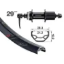 Exal Rodi Rock 19 28´´ Cl Disc Qr Hinterrad, Black, 10 x 135mm, Shimano/Sram HG