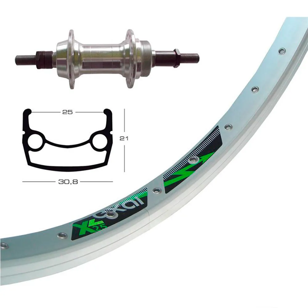 Exal Winora Xl 25 36 Ag.ej.mac.135 Mtb Hinterrad, Silver, 9 x 135mm, Shimano/Sram HG
