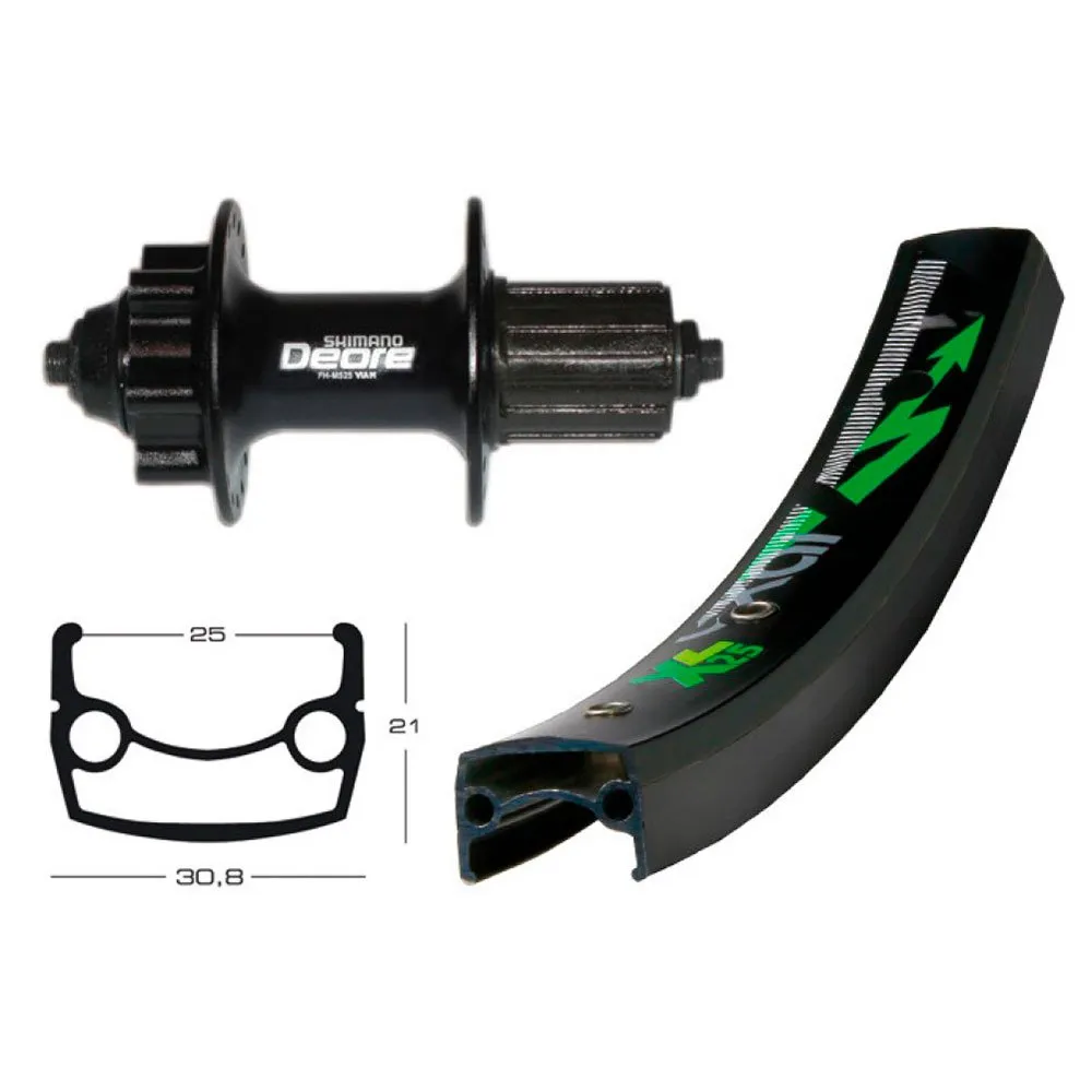 Exal Winora Xl 25 Disco Gt Deore Xt Mtb Hinterrad, Silver, 9 x 135mm, Shimano/Sram HG Exal Winora Xl 25 Disco Gt Deore Xt Mtb Hinterrad, Silver, 9 x 135mm, Shimano/Sram HG