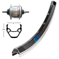 Exal Winora Zx 19 Cont.sh.sg-c60018 Rennrad-hinterrad Exal Winora Zx 19 Cont.sh.sg-c60018 Rennrad-hinterrad