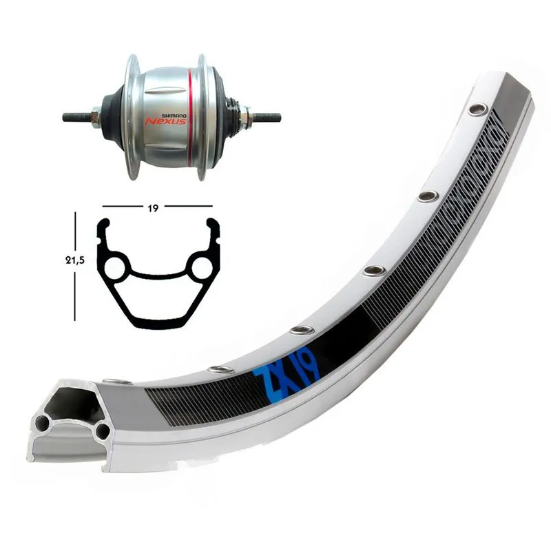 Exal Winora Zx 19 Contr. Sh. Sg-8r31 Rennrad-hinterrad, Silver, 8 x 135mm, Shimano/Sram HG Exal Winora Zx 19 Contr. Sh. Sg-8r31 Rennrad-hinterrad, Silver, 8 x 135mm, Shimano/Sram HG