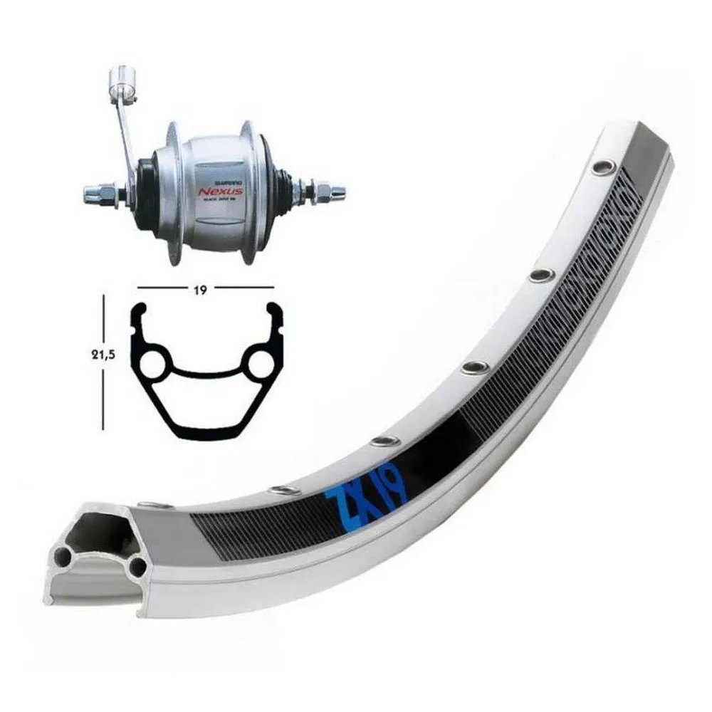 Exal Zx 19 26´´ Nexus 8s Hinterrad, Silver / black / silver, 12 x 135mm Exal Zx 19 26´´ Nexus 8s Hinterrad, Silver / black / silver, 12 x 135mm