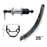 Exal Zx 19 26´´ V-brake Qr Hinterrad