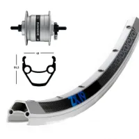 Exal Zx19 Dynamo Shimano Dh3n31 26´´ Vorderrad Exal Zx19 Dynamo Shimano Dh3n31 26´´ Vorderrad